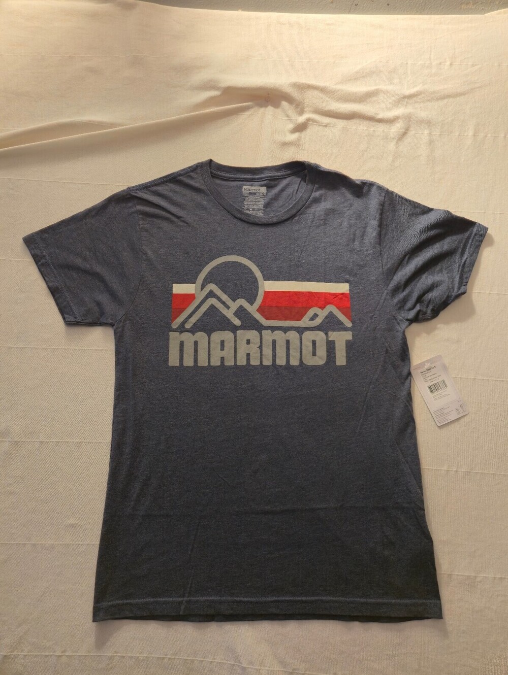 Marmot Coastal Tee SS Medium Arctic Navy Heather T-Shirt NWT
